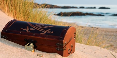A pirate chest image is a visual way to show how important it is to encrypt and hide your business data.