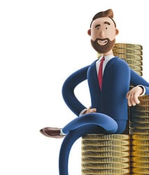 man on money