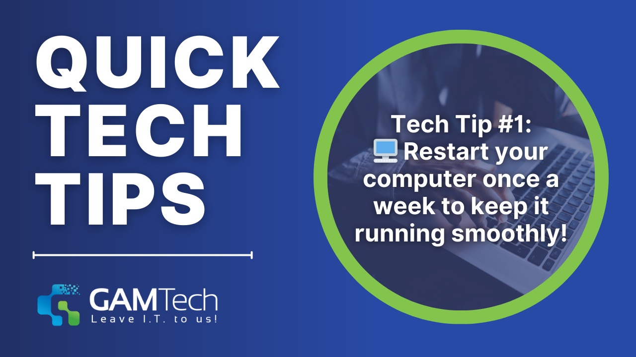 💡Quick Tech Tip #1: Restart Your Computer Weekly